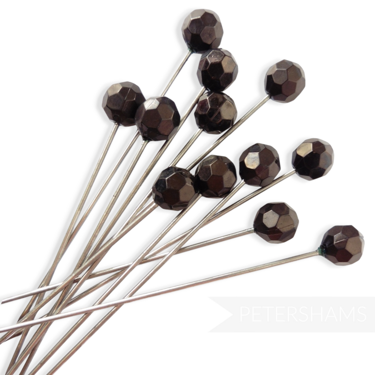 Set of 12 Extra Long 9cm (3.5 inch) Hat Pin Style Beaded Millinery Pin