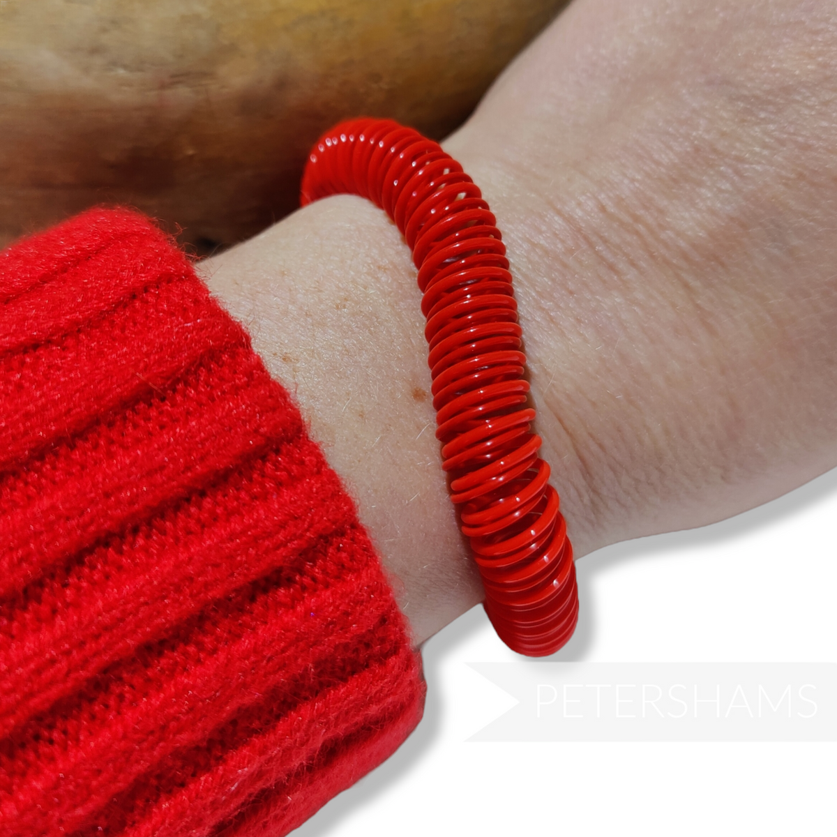 Vintage 1940s Telephone Cord Bracelet Thin Double Twist Petershams