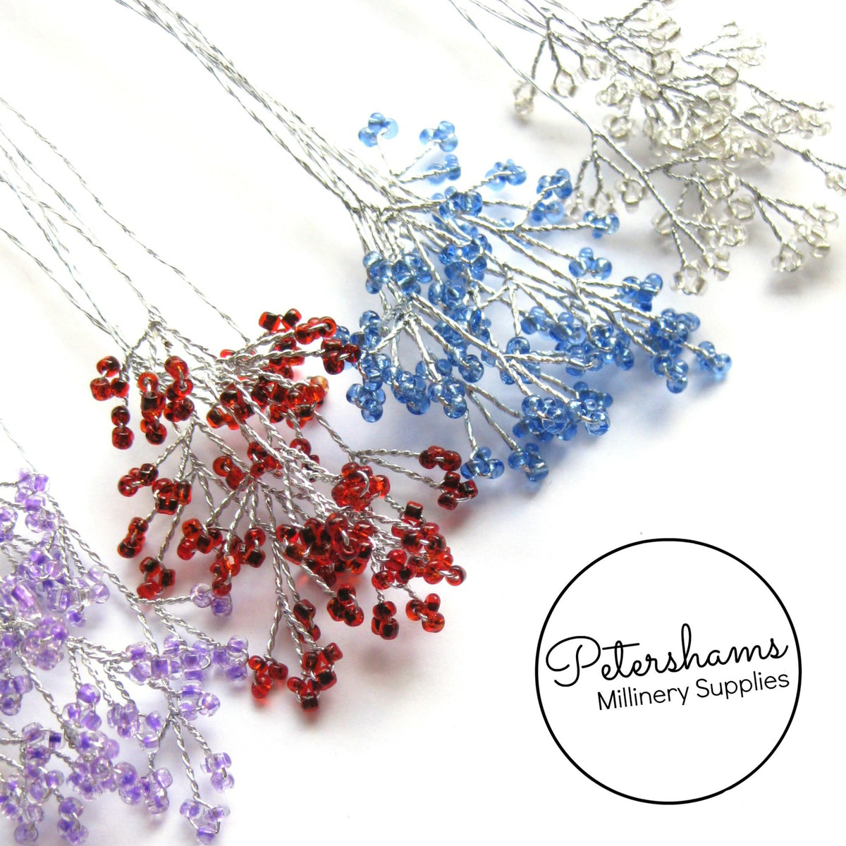 Seed Bead Wired Trees 6 Stems Petershams Millinery Supplies