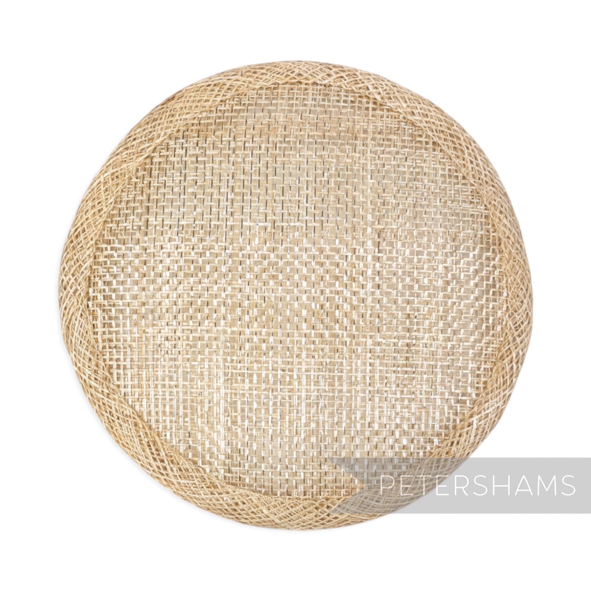 Metallic Lurex 10.5cm Round Sinamay Hat Base