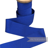 Petershams Millinery Supplies 40mm wide royal blue vintage grosgrain ribbon on a wooden spool