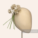 'Carla' Small Silk Vintage Hydrangea Millinery Flower Mount