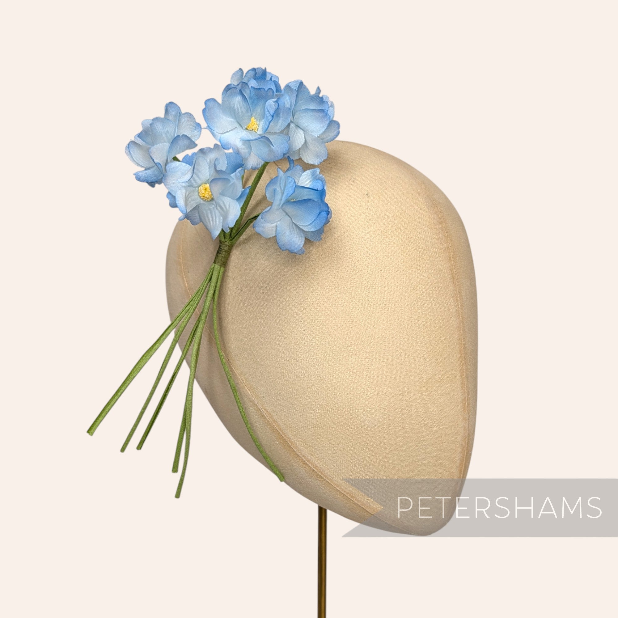 'Carla' Small Silk Vintage Hydrangea Millinery Flower Mount