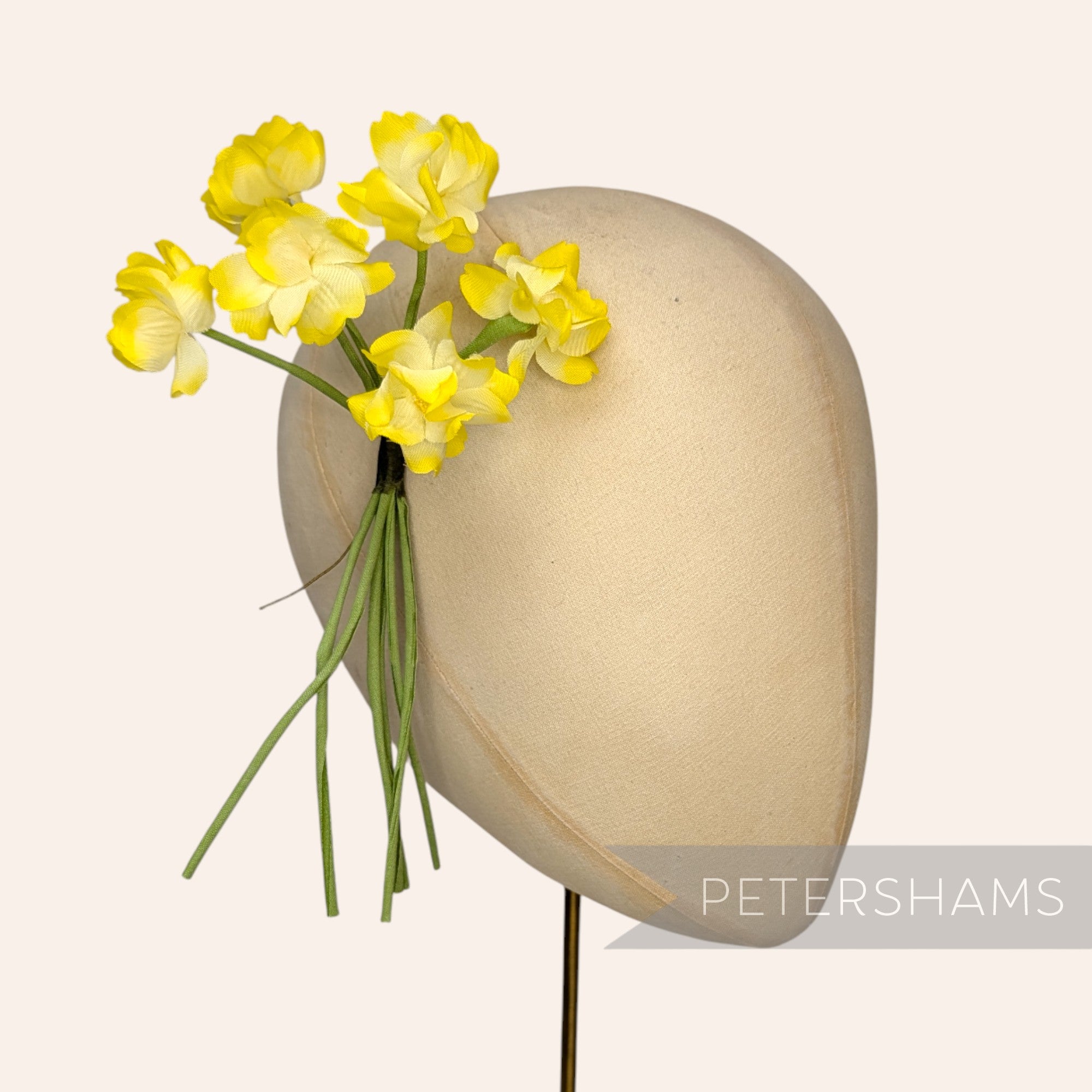 'Carla' Small Silk Vintage Hydrangea Millinery Flower Mount