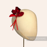 'Frankie' Velvet Triple Bud Stem Millinery Mount