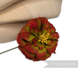 'Akari' 7cm Vintage 1960/70s Wired Japanese Vibrant Dahlia Silk Flower