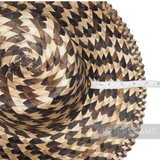 Petershams Millinery Supplies contrasting plaited bark straw capeline hat body with detailed brim edge