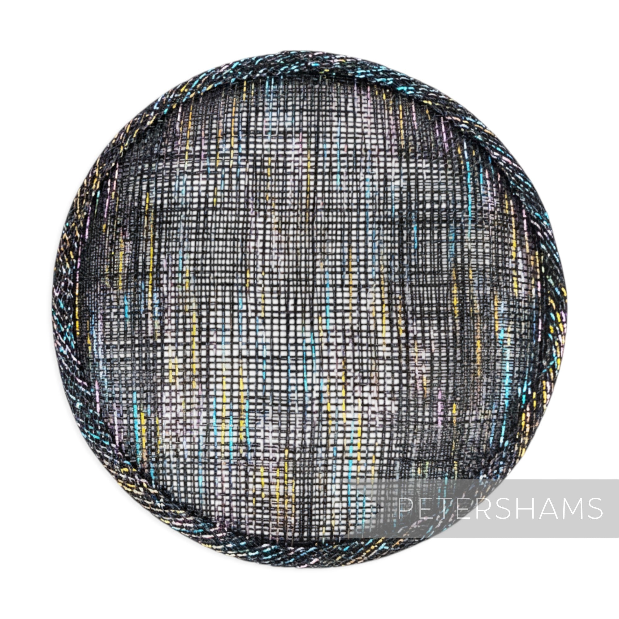 Metallic Lurex 13.5cm Round Sinamay Hat Base