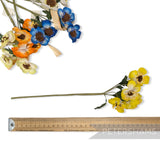 'Adonis' Vintage German 1950/60's Anemone Silk Flower Stem