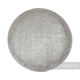 Metallic Lurex 10.5cm Round Sinamay Hat Base