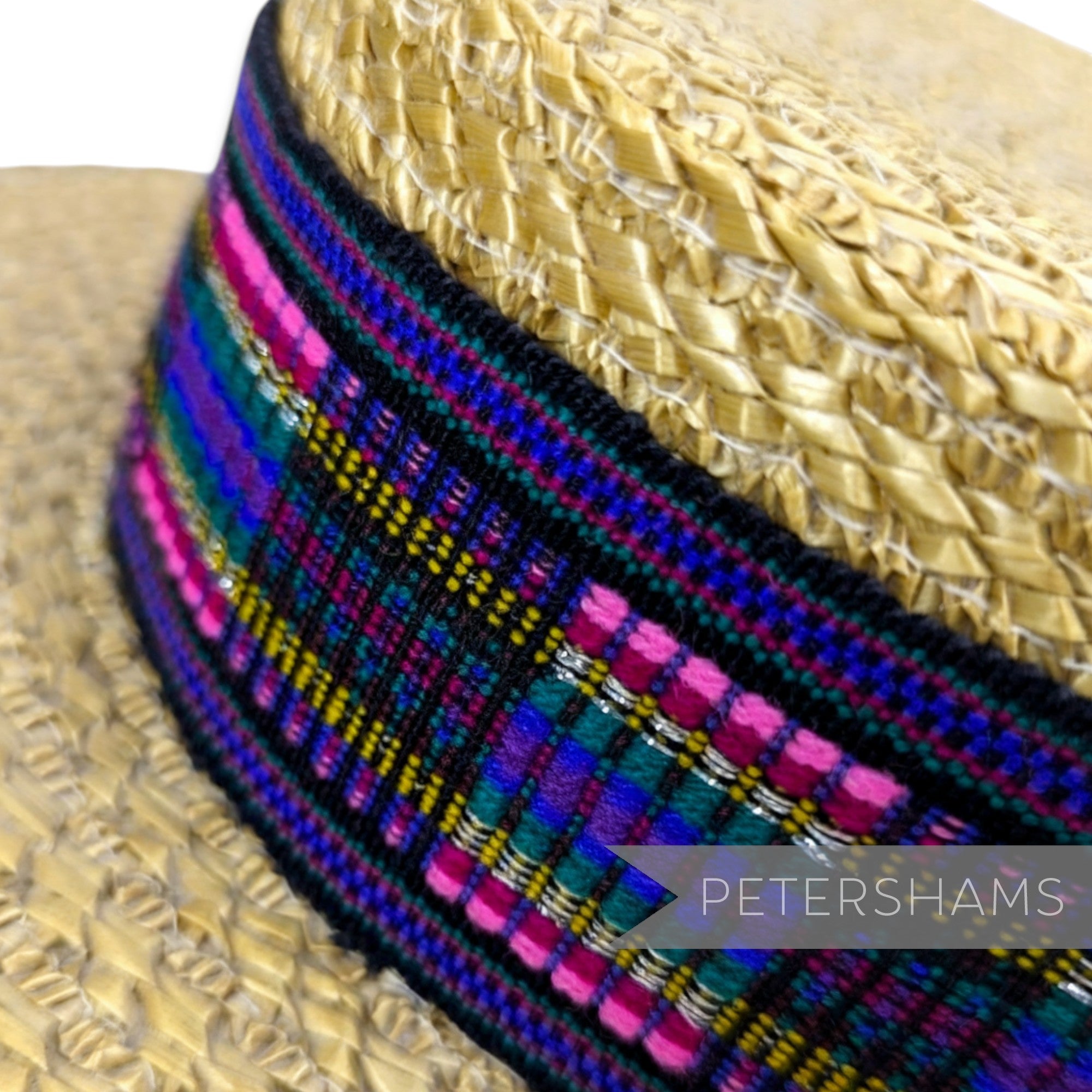 5cm Wide Woven Wool Millinery Hat Banding with Lurex - 2m