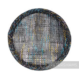 Metallic Lurex 10.5cm Round Sinamay Hat Base