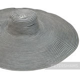 Petershams Millinery Supplies ginormous black and white striped polybraid capeline hat body for millinery projects