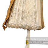 Petershams Millinery Supplies vintage 1950s petite pleated organza trim with a wavy edge on a cardboard spool.