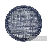 Metallic Lurex 10.5cm Round Sinamay Hat Base