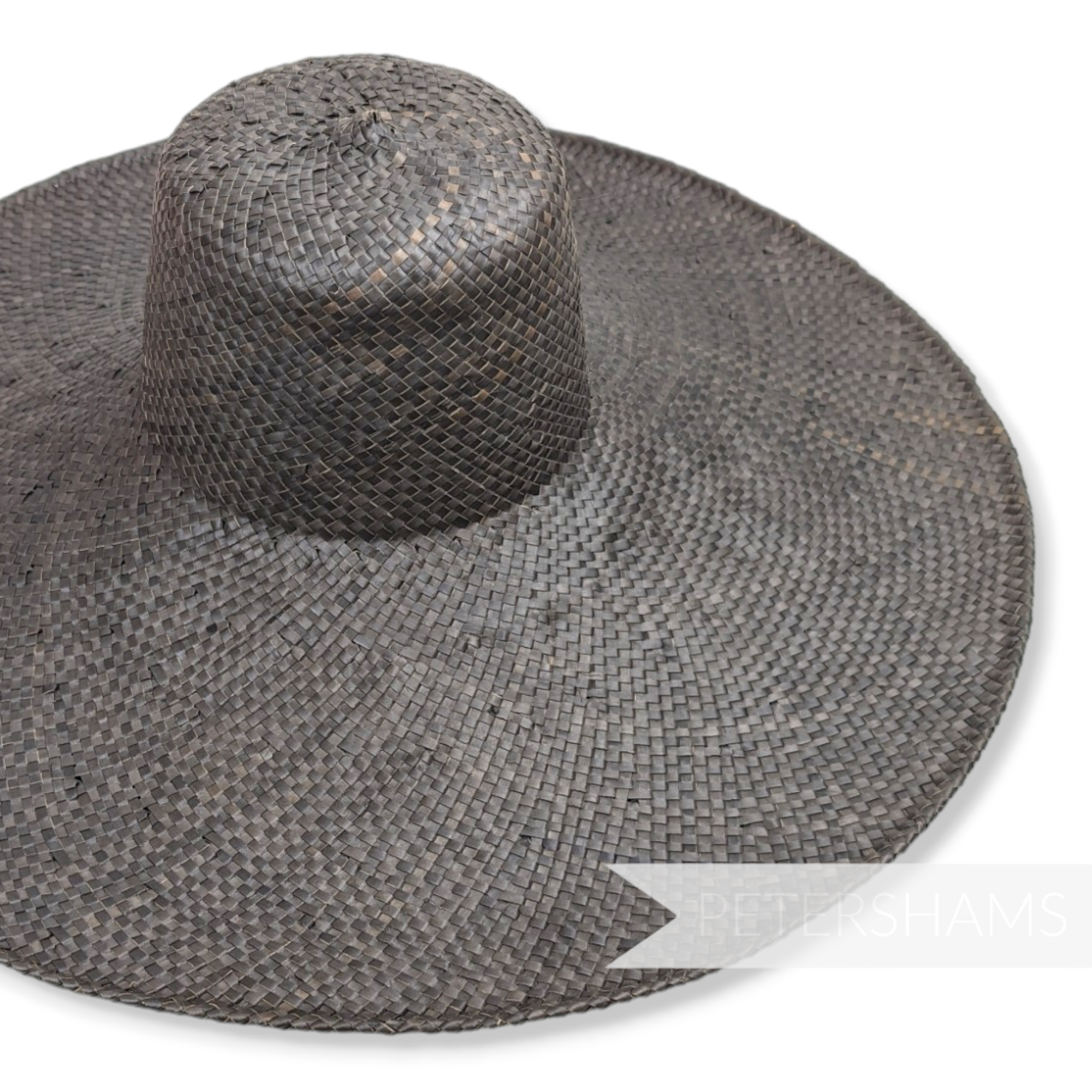 Imperfect Super Duper XL Strip Straw Capeline - 15"