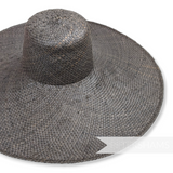 Imperfect Super Duper XL Strip Straw Capeline - 15"