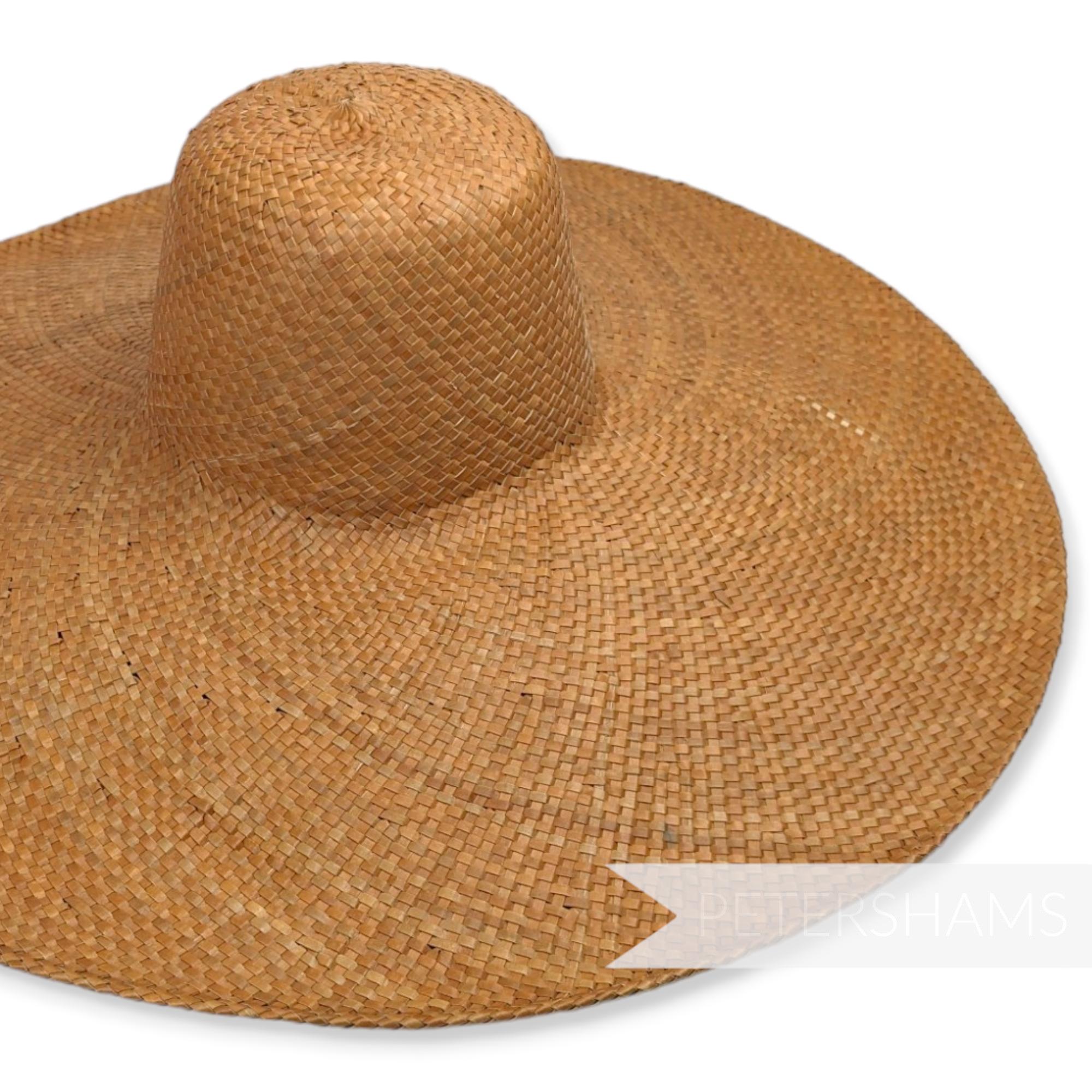 Imperfect Super Duper XL Strip Straw Capeline - 15"