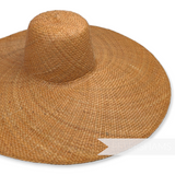 Imperfect Super Duper XL Strip Straw Capeline - 15"