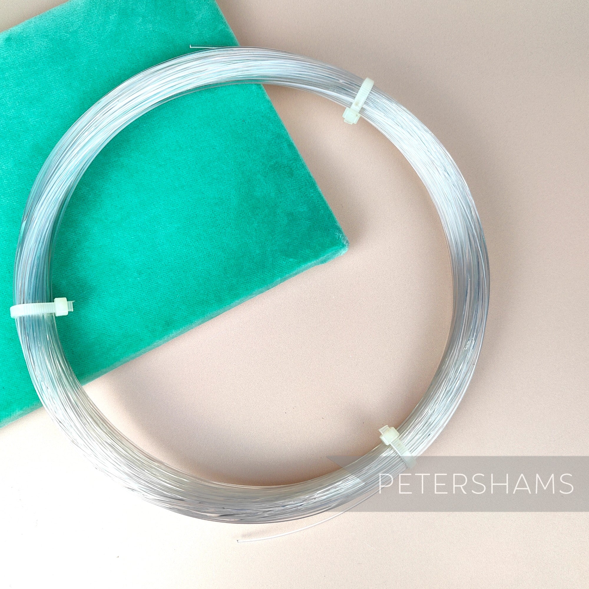 Petershams Millinery Supplies 1.2mm clear plastic millinery wire coiled for hat brim structure