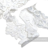Climbing Rose 9cm Vintage 1980/90's Satin Applique Lace Trim - 1m
