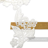 Swirling Leaves 6cm Vintage 1980s Cotton Guipure Lace - 1m