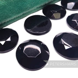 18x18mm Vintage 1970's German Glass Round Flat-back Imitation Stones