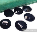 18x18mm Vintage 1970's German Glass Round Flat-back Imitation Stones