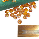 10mm Vintage 1970's Glass Iridescent Flower Chaton - 36 Pieces