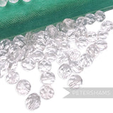 8x8mm Vintage 1980's Clear Glass Faceted Round Beads - 72 Pieces