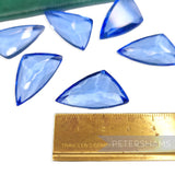 30x18mm Vintage 1980's Glass Irregular Triangle Imitation Stone