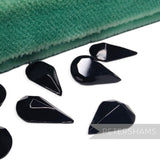 12x8mm Vintage 1980's Glass Faceted Teardrop Chatons - 12 Pieces