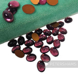 8x7mm Vintage 1980's Smooth Dome Flat-back Cabochons