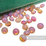 6mm Vintage 1970/80's Glass Fire Opal Chatons - 36 Pieces