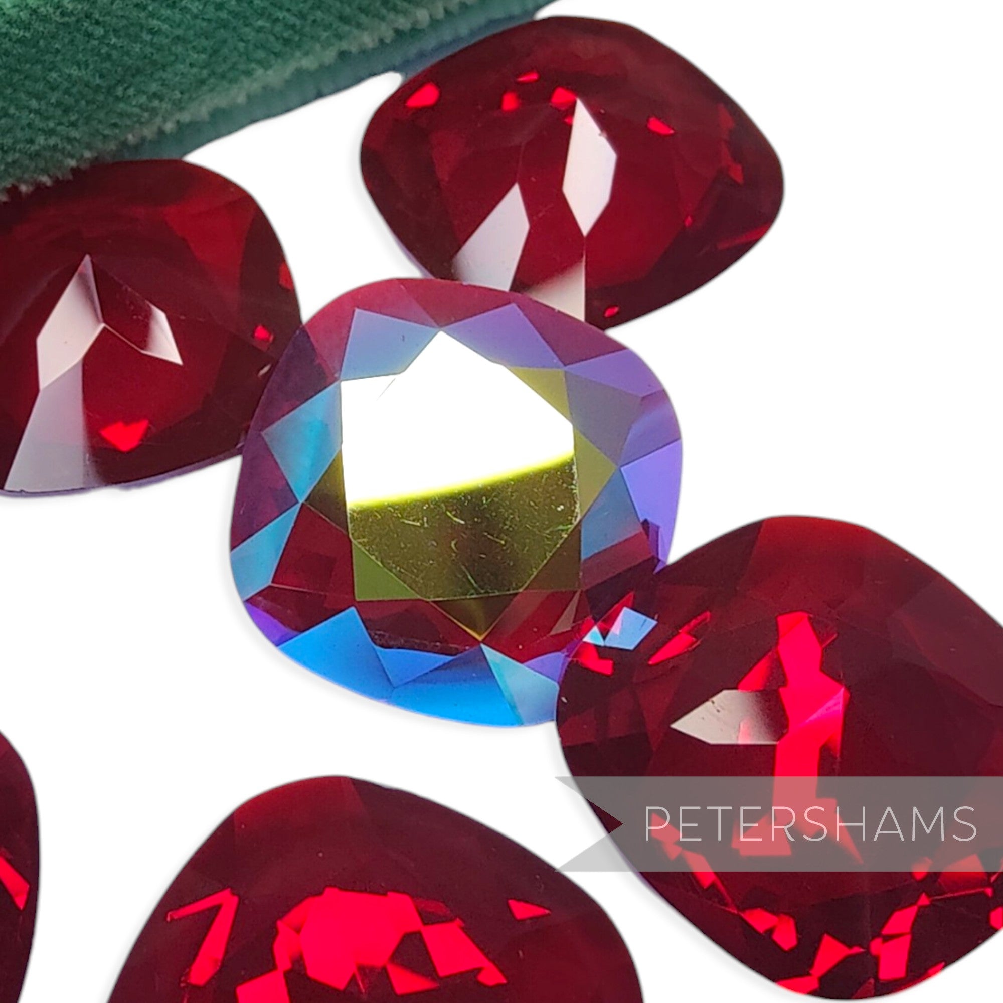 23mm Vintage 1980's Austrian Cushion-Shape Glass Crystal Chaton