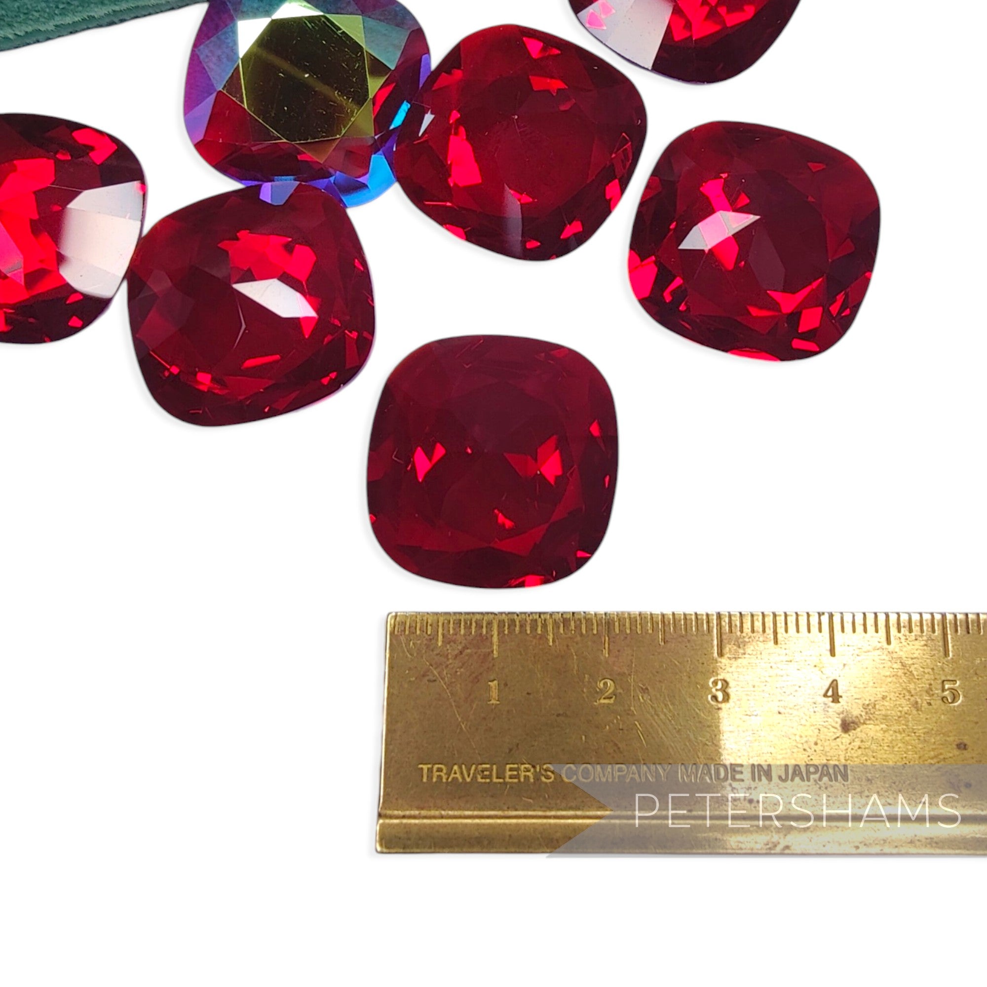 23mm Vintage 1980's Austrian Cushion-Shape Glass Crystal Chaton
