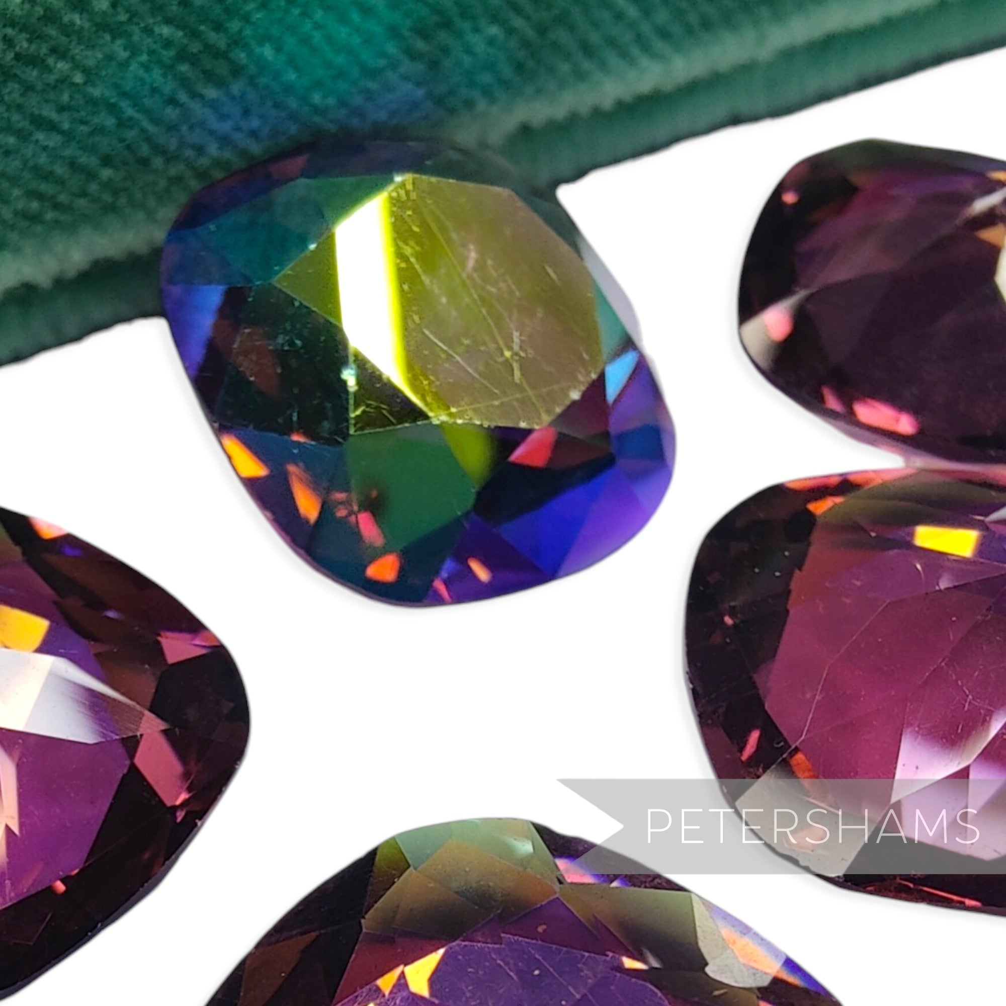 23mm Vintage 1980's Austrian Cushion-Shape Glass Crystal Chaton
