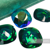 23mm Vintage 1980's Austrian Cushion-Shape Glass Crystal Chaton