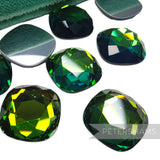18x18mm Vintage 1980's Flat-back Austrian Cushion-Shape Glass Crystal