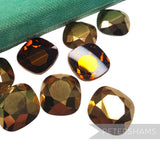 18x18mm Vintage 1980's Flat-back Austrian Cushion-Shape Glass Crystal