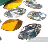 30x15mm Vintage 1940's Navette Marquise German Glass Crystal