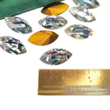 30x15mm Vintage 1940's Navette Marquise German Glass Crystal