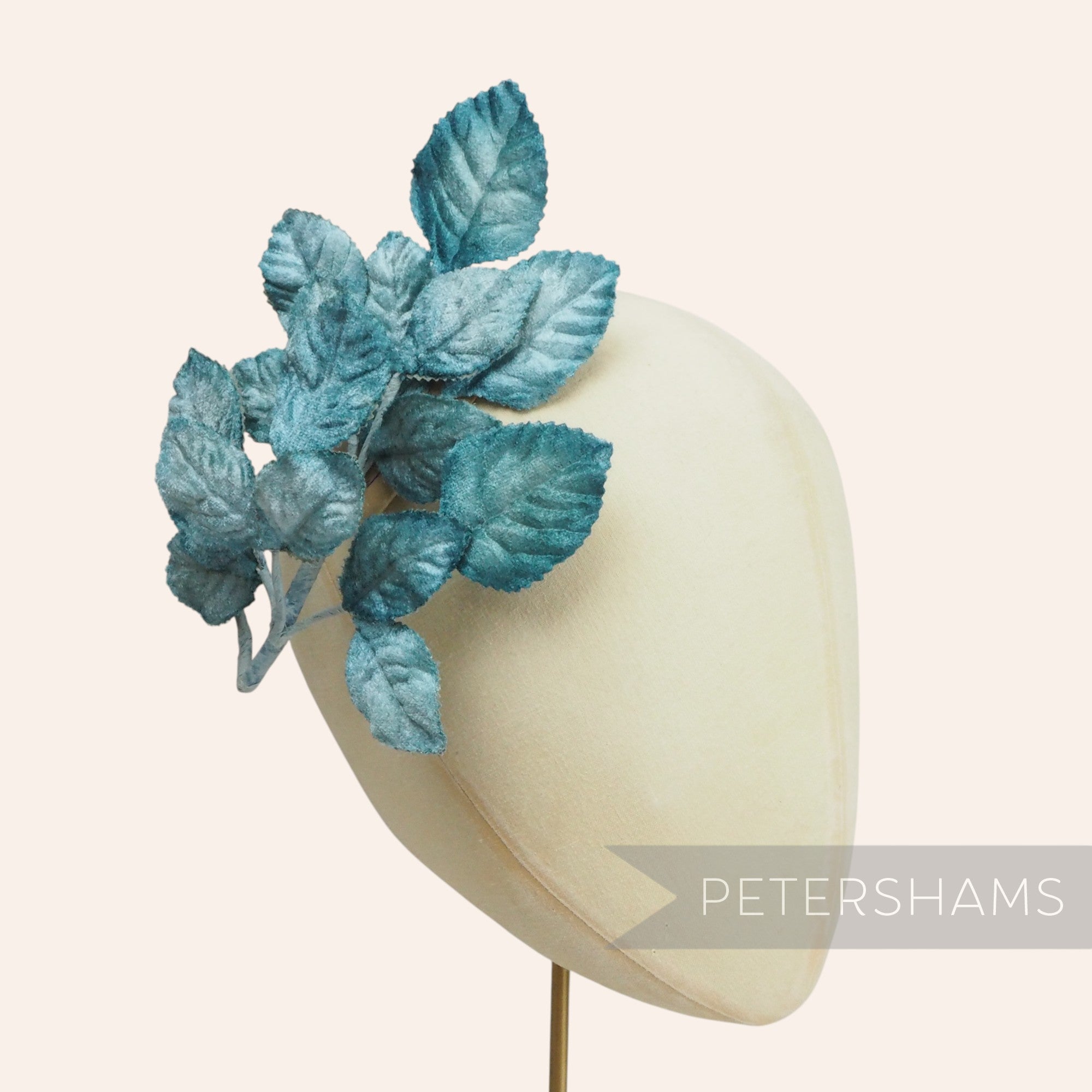 'Kayla' Velvet Wired Leaf Millinery Hat Mount