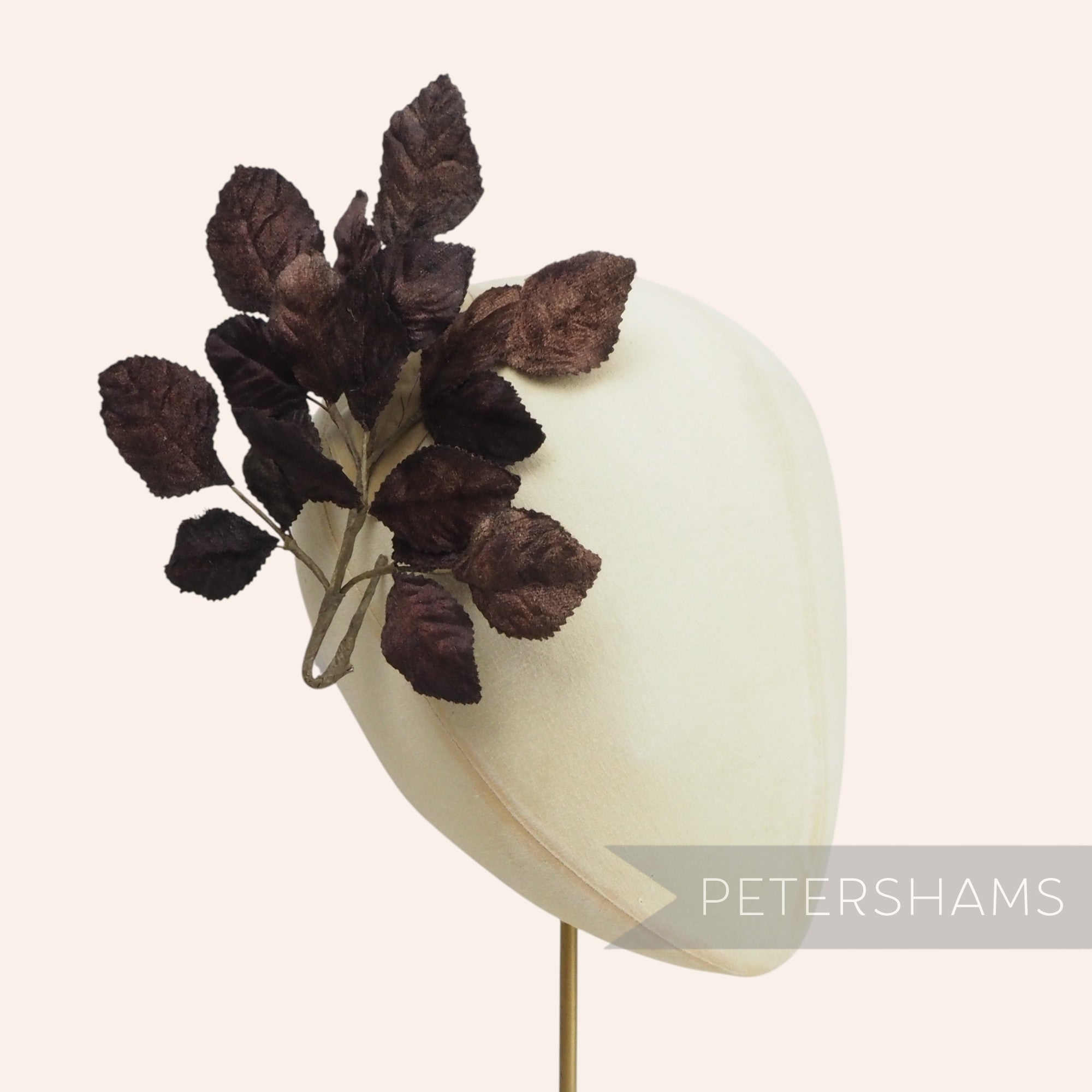 'Kayla' Velvet Wired Leaf Millinery Hat Mount