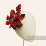 'Kayla' Velvet Wired Leaf Millinery Hat Mount