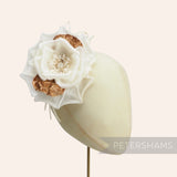 'Reece' 13cm Silk & Velvet Millinery Flower Hat Mount
