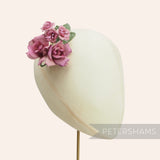 'Thea' Vintage Petite Cotton Rosebud Flower Millinery Hat Mount