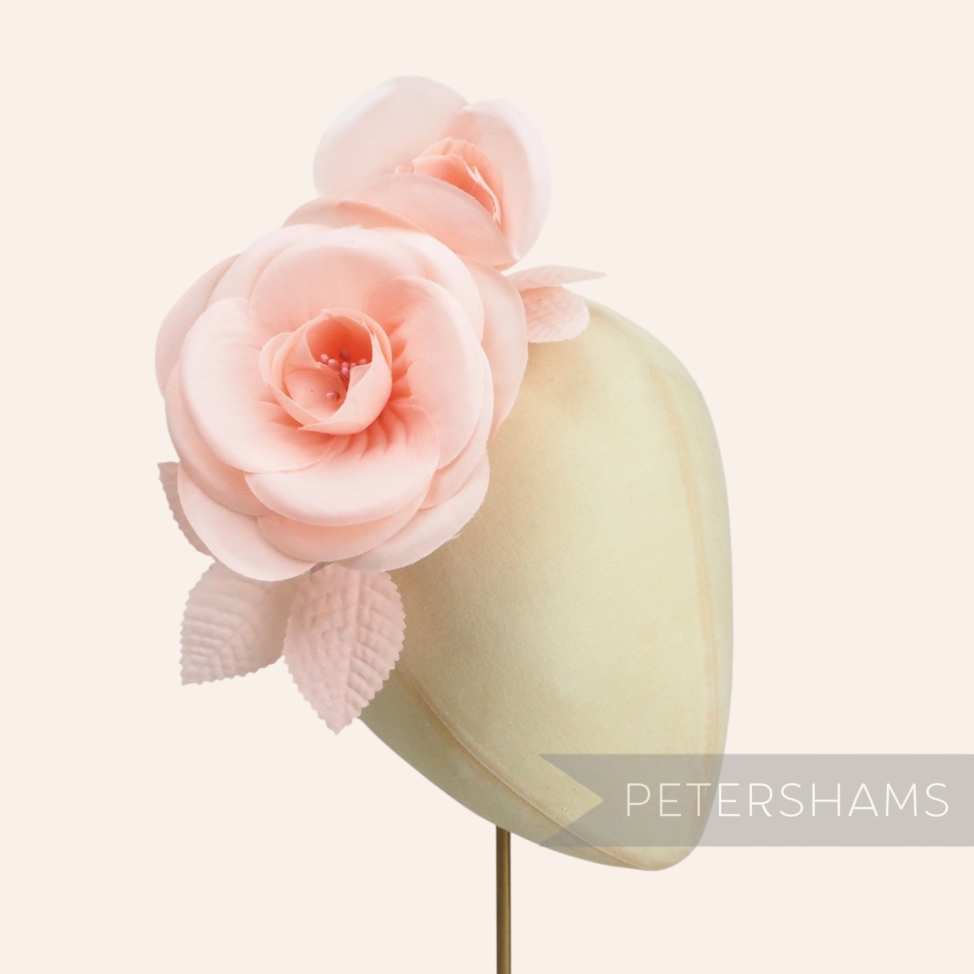 'Cecilia' Large Silk Camellia Millinery Flower Hat Mount