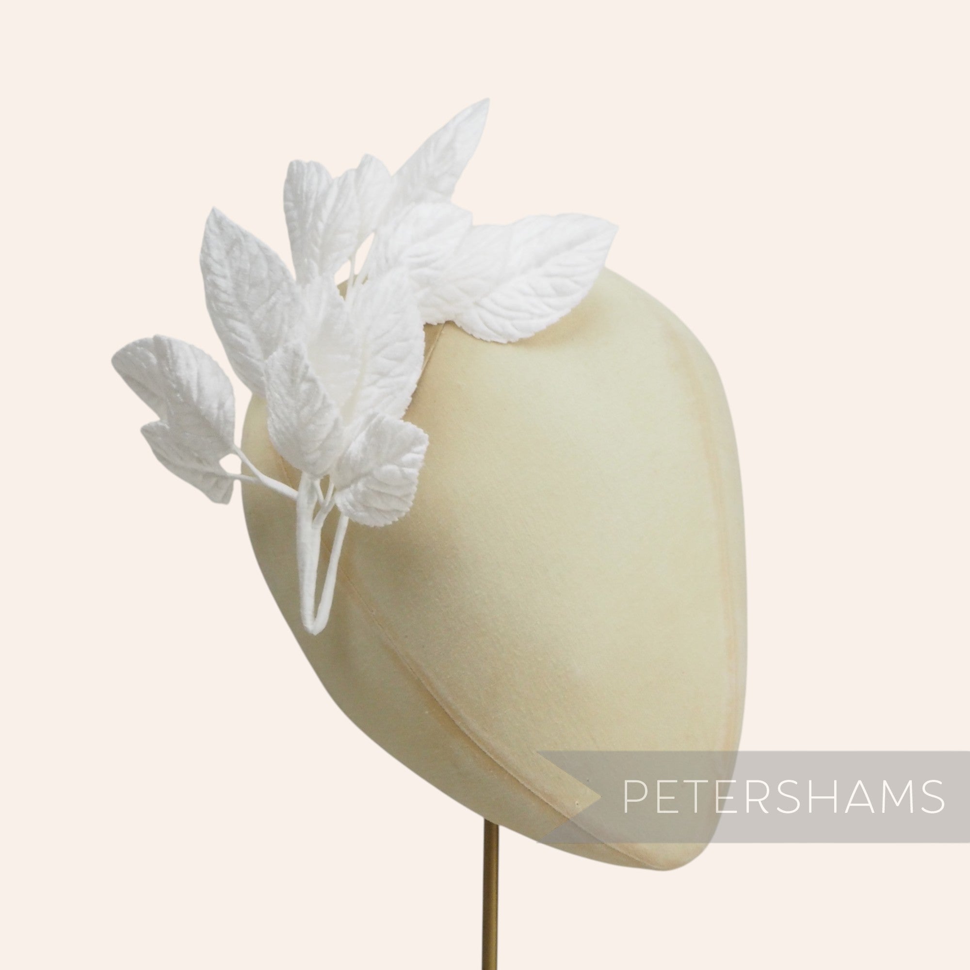 'Myra' Velvet Wired Leaf Millinery Hat Mount