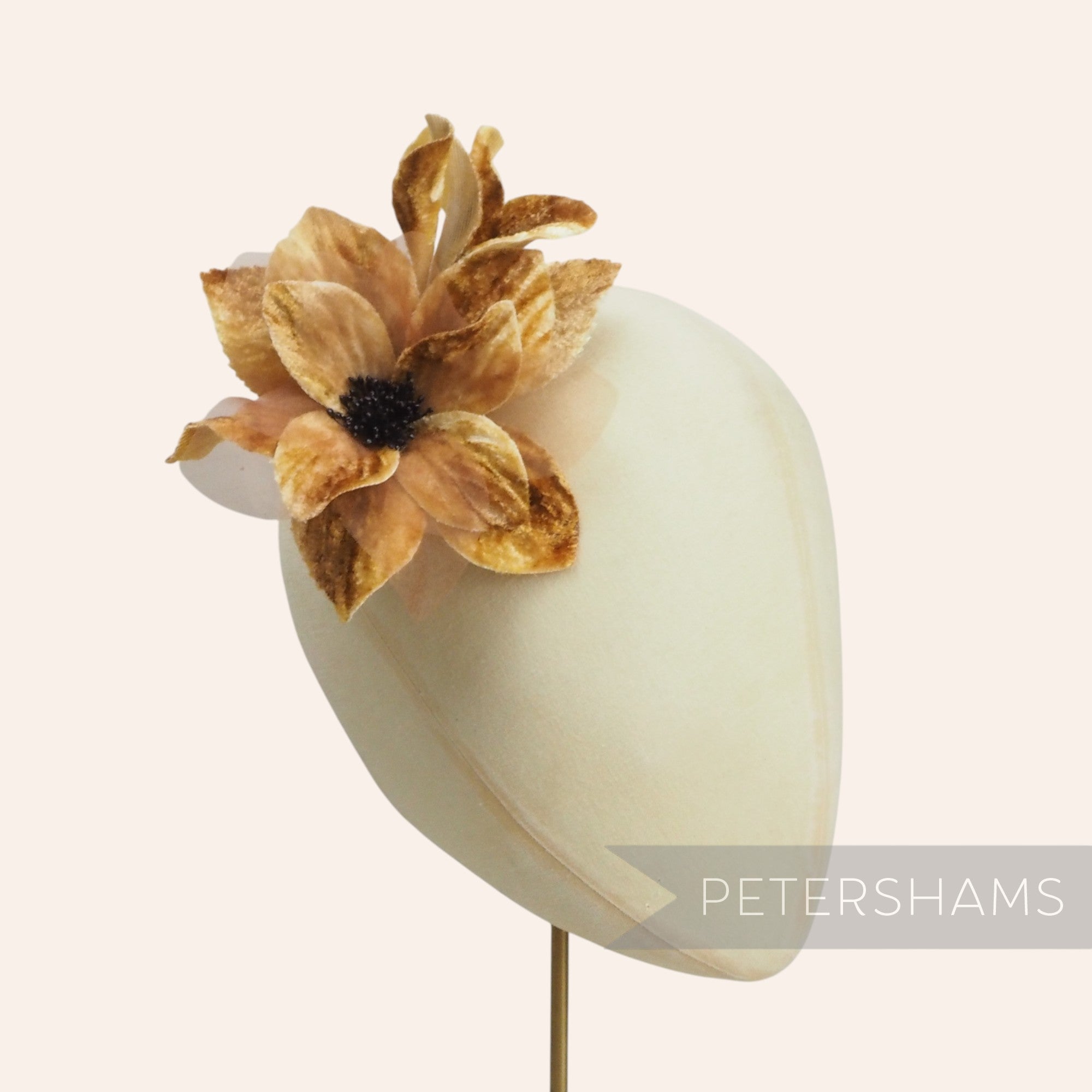 'Evie' Vintage Crushed Velvet and Organza Flower Mount